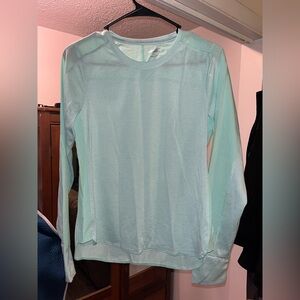 Avia Light Blue Long Sleeve Active Wear Shirt Stay Dry